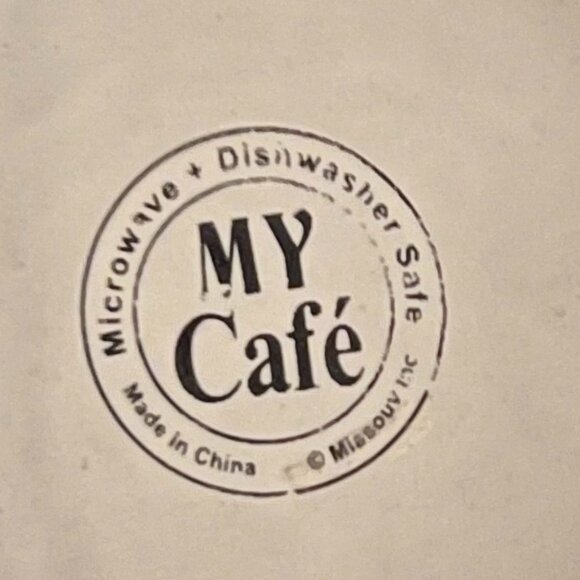 MY CAFE Handcrafted Barrel-Shaped Jumbo Drip Glaze Mug in Blue, Gray & White - Picture 16 of 16